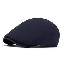 Beret Men's Spring Summer Striped Forward Cap Retro Sun Protection Sun Hat Outdoor Cap tamsiai mėlyna spalva