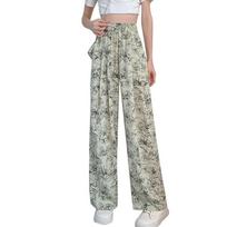 Ink Painting Tie-dye Wide-leg Pants for Women with High Waist Slim Casual Pants for Women Yamamoto Pants Cool Pants for Women In Summer S