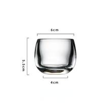 2 vnt. Rinkinys Gėrimų indai Krištolinis stiklas 80 ml Pagrindinis puodelis Vandens dozatorius Kawaii Sustorintas Arbatos puodelis Namų Kavinės indai Arbatos indai Kavos puodeliai 80ml