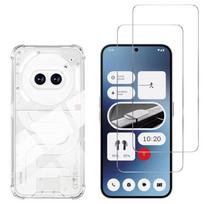 Shockproof Case for Nothing Phone 2a and 2 Tempered Glass Screen Protector Film Phonillico® skaidri