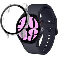 Dėklas suderinamas su Samsung Galaxy Watch 6 40mm - Kietas apsauginis skaidrus dėklas ekranas grūdintas stiklas Phonillico® skaidri