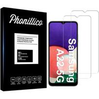 Tempered Glass for Samsung A22 5G [2 Pack] Phonillico® Screen Protector Glass Film skaidri