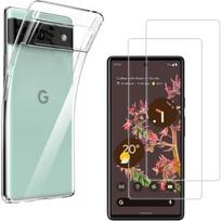Case for Google Pixel 6 and 2 Tempered Glass Screen Protector Phonillico® skaidri