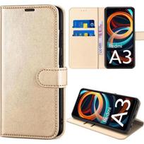 Case for Xiaomi Redmi A3 - Gold - Shockproof Protection - PU Leather and TPU - Adjustable Stand