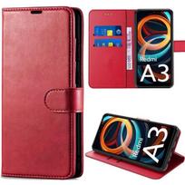 Case for Xiaomi Redmi A3 - E.F.Connection - Foldable Case - PU Leather - Shockproof - Red