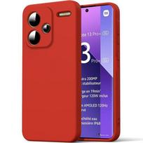 Coque Silicone pour Xiaomi Redmi Note 13 Pro+ 5G - Rouge - Souple - Antidérapante