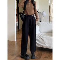 Large Size Pants Harem Pants Female Fat Girl Mm Autumn and Winter High Waist Suit Loose Thickened Straight Radish Woolen Trousers S juoda