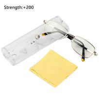 Priežiūros kompiuterio akiniai su dėklu ir švaria šluoste Presbyopia akiniai skaitymo akiniai nuo 1,0 iki +4,0 Strength 2.00 white