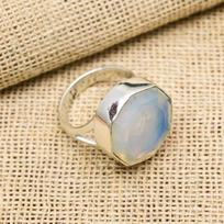 Milky Opal Handmade Gemstone Ring, 925 Solid Sterling Silver Ring Antique Jewelry, Ring For Engagement Gift 4 balta