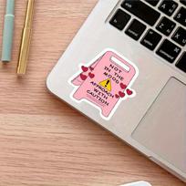 Funny Warning Sticker – “Not in the Mood, Approach with Caution” | Sticker Durable for Laptop, Car,  More Perfect for Teens, Adults, Creative Decor 5PC