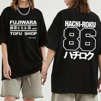 Initial D Unisexga Hachiroku Shift Drift Unisex T-shirt Takumi Fujiwara Tofu Shop Delivery AE86 Unisexs Clothing Brand Unisex Tee Shirt Tops L