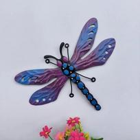 Lauko Laumžirgio Bitės Dekoracija Spalvinga 3D Geležies Sieninė Pakabinama Meno Skulptūra Sodo Reikmenys Sodo Statulos Skulptūros Dragonfly gray