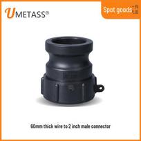 60 mm vielos adapteris 2 colių IBC statinės išoriniam vidui su C tipo greito prijungimo jungtimi