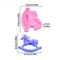 Rocking Trojan Horse Angel Wings Plaster Aromatherapy Car Decoration Pendant Silicone Mold Jewelry Keychain Bag Charms Drip Mold