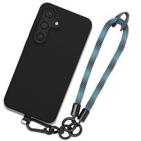 Case - BOOLING - for Samsung Galaxy S24 FE - Shockproof Protection - Removable Lanyard - Black Blue juoda