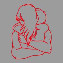 A Hug That Was Too Late Decals & Bumper creative&funny stickers for cartoon fans&lover,high quality for car trucks motorcycles S