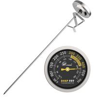 Thermo-Deep Fry Candy Thermometer with Stainless Steel Dial, Meat Cooking Thermometer, 12  Probe, 2.5