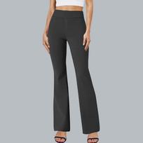 Women's Pants Summer Casual High-waisted Flare Work Pants With Pockets  Casual Pants XL