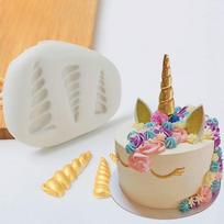 Baking Molds Horn Shape Silicone Mold Soap Fondant Chocolate Moulds Candy Cake Baking Molds DIY Wedding Molds Accessories