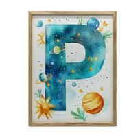 Plakat Literka P W Kosmosie Plakat Literka P W Kosmosie, 30X40 Cm, Bez Ramy, Płótno Premium Na Blejtramie 36