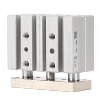Pneumatinis cilindras 3 stūmoklio strypai 3 velenai Dvigubo veikimo 0.15?1,0 MPa TCM12 10S Priedas