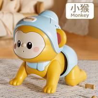 Infant Music Crawling Baby Toy Recording Induction Electric Early Education Fun Training Crawling Toy beige
