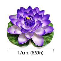 17cm Artificial Lotus Floating Simulated Plan DIY Home Fish Tank Decoration Floating Aquarium Garden Lily Landscape Pond Water mėlyna