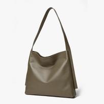 Lazy wind large capacity tote bag first layer cowhide simple mother and child bag underarm bag niche commuter shoulder bag