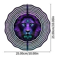 10-Inch Vibrant Animal & 2D Mandala Wind Chimes - Battery-Free, Perfect for Outdoor Decor & Holiday Gifts