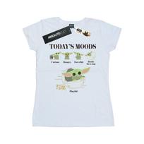 Star Wars Womens/Ladies The Mandalorian The Child Moods Cotton T-Shirt XL balta
