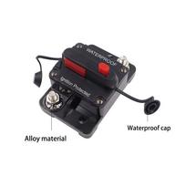 50 Amperų linijinis nuolatinės srovės grandinės pertraukiklis Saulės/Audio/Automobilio/Kemperio 50A/50AMP Saugiklis 12V-48V black