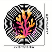 Vibrant Orange and Pink Coral Wind Chime with 360 Rotation Hook Artistic Garden Decor for Spring Summer Ideal Gift for Friends Family 01A
