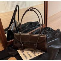 Trend Burgundy Oil Wax Leather Shoulder Bag Elegant Luxury Women's Underarm bag Commuter Gorgeous Ladies Tote Bags HandBag