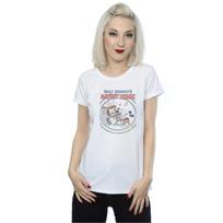 Disney Womens/Ladies Mickey Mouse Piano Cotton T-Shirt L balta