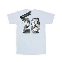 Disney Womens/Ladies Mickey Mouse Pattern 28 Cotton Boyfriend T-Shirt S balta