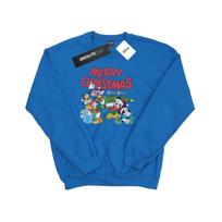 Disney Mens Mickey And Friends Winter Wishes Sweatshirt XXL karališkos mėlynos spalvos