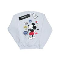 Disney Mens Mickey Mouse Tongue Out Sweatshirt S balta