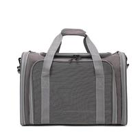 Portable Pet Carrier Bag: Cat & Dog Travel Messenger Bag, Aviation-Approved Pet Cage Small: 40*25*25 pilka spalva
