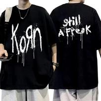 Korn Music Concert Rock Band World Tour Pure Cotton T shirt High Quality Street Versatile 2024 Summer Fashion T-shirt S