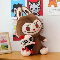 Couple Rab doll and plush toy bubble doll soothe rag doll 35cm【320g】