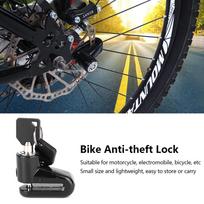 3 Colors Metal Bike Lock Disc Brakes Anti Theft Bicycle Locks With Plastic Frame & Keys mėlyna