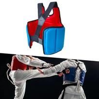Karate Krūtinės Kūno Apsauga Mma Bokso Sanda Pilvo Apsauga, Pagalvėlė Apsauginė, Taekwondo XL red black blue