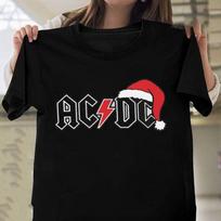 AC DC Juosta Linksmas Kalėdas Trumpomis Rankovėmis Marškinėliai Unisex Koncertas S-5XL CR888 Unisex Marškinėliai L black