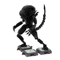 MOC Alien Xenomorph Monster Movie Bricks DO-IT-YOURSELF Robot Assemble black
