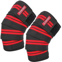 Aolikes Knee Wraps With Strap Support For Squats Weightlifting Powerlifting Leg Press Cross Training black