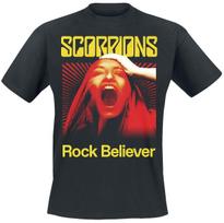 Scorpions Rock Believer Rėkiantis Portretas Marškinėliai 100% Medvilnė Unisex Hard Rock Gatvės apranga Gerbėjo Grafinis Marškinėlis 2XL gray