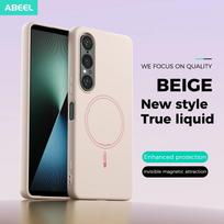 Magnetic Phone Case for Sony Xperia 1 VII VI 5VI 10V  MagSafe Liquid Silicone Comfortable Feel Built Flocking Protect Cover Sony Xperia 10 V