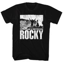 Rocky Balboa Movie T-Shirt New Running Steps Boxing Black Cotton Sizes SM5XL Unisex T-Shirt XXL