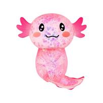 Glitter Squishy Stress Glitter Soothing Texture Sugar Filled Axolotl Squishy Cute Shape Squishy Fidget Stress Ball rožinė