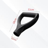 Anti-slip Shovel Handle Thickened Digging Raking Tools Durable Snow Shovel Handle  Garden Digging Black